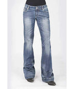 Stetson 214 Trouser Fit Bleached w/ X Pocket- Women's Jeans