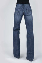 Stetson 214 Trouser Fit S Back Pocket ( Denim Dark Wash) - Women's Jeans