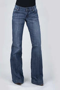 Stetson 214 Trouser Fit S Back Pocket ( Denim Dark Wash) - Women's Jeans