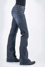 Stetson 816 Classic Boot Cut Zig Zag Pocket ( Denim Dark Wash )- Women's Jeans