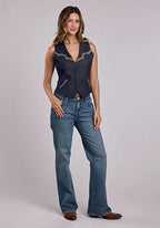 Stetson Embroidered Dark Rinse Denim - Women's Vest