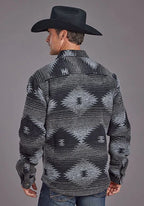 Stetson Aztec Flannel (Black) - Men's Wool Jacket