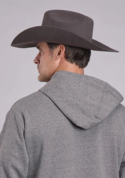 Stetson Oval Logo (Grey) - Men's Hoodie Sweatshirt