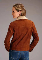 Stetson Ginger Suede (Brown) - Women's Suede Bomber Jacket