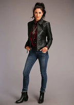 Stetson Novelty Solid Smooth (Black) - Women's Lamb Leather Jacket