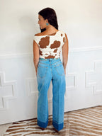 The Athens Top in Animal Print
