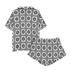 Baha Ranch Talavera Tile Mexican Print Southwest Satin Pajamas