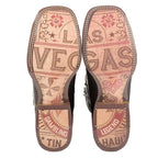 Tin Haul Kings / Gambling Legend ( Black) - Mens Leather Cowboy Boot