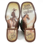 Tin Haul Tangled/I'm Country - Men's Leather Cowboy Boot