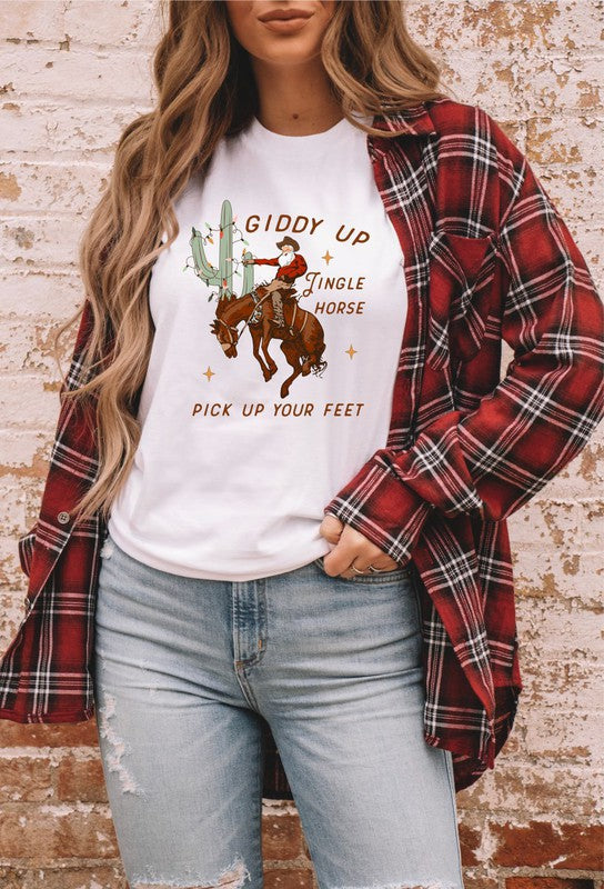 Giddy Up Jingle Horse Boutique Tee