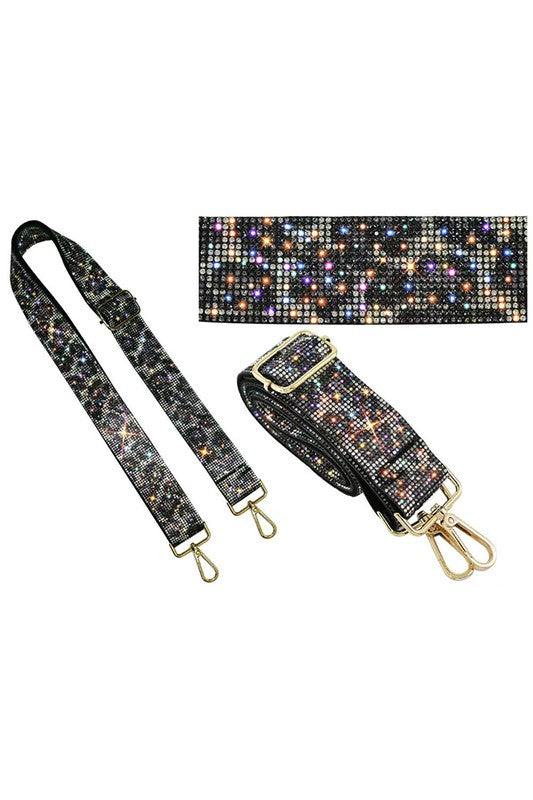 1.5 Inches Leopard Rhinestone Guitar Strap