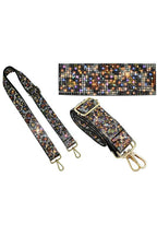 1.5 Inches Leopard Rhinestone Guitar Strap