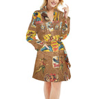 Baha Ranch Vintage Cowgirl Collage Bath Robe
