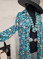 Baha Ranch All Turquoise Long Duster Dress