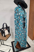 Baha Ranch All Turquoise Long Duster Dress