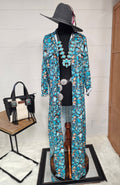 Baha Ranch All Turquoise Long Duster Dress