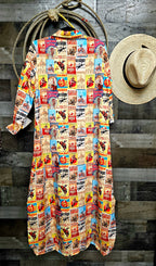 Baha Ranch Vintage Rodeo Poster Western Duster Dress