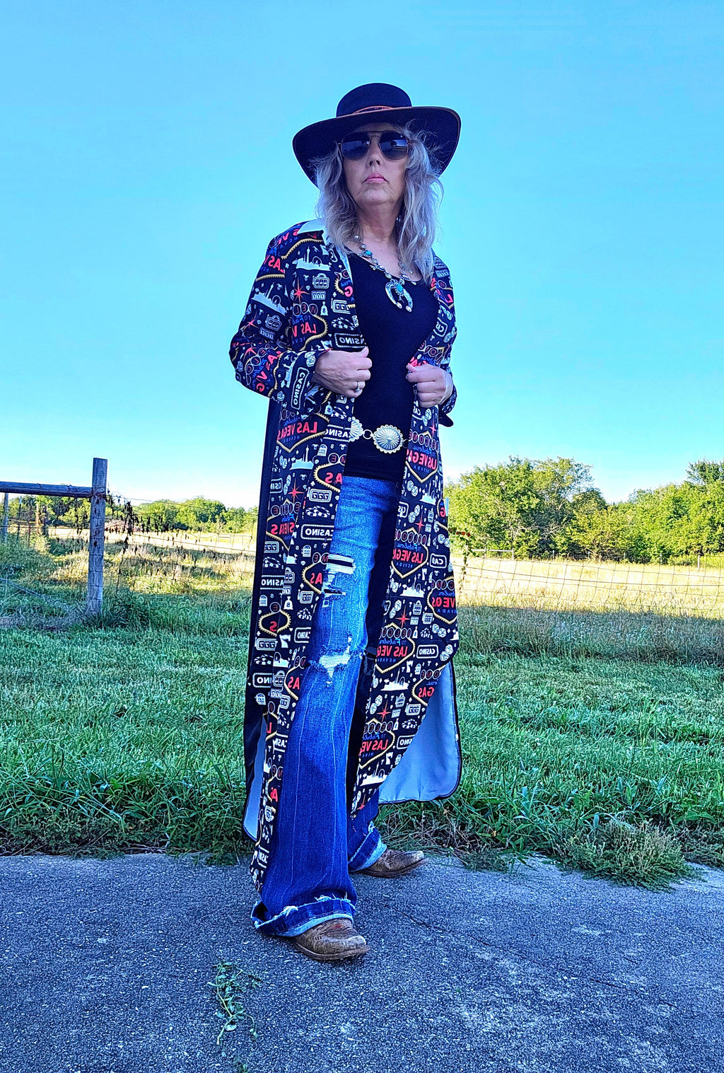 Baha Ranch Rodeo Vegas Women's Western Duster Dress