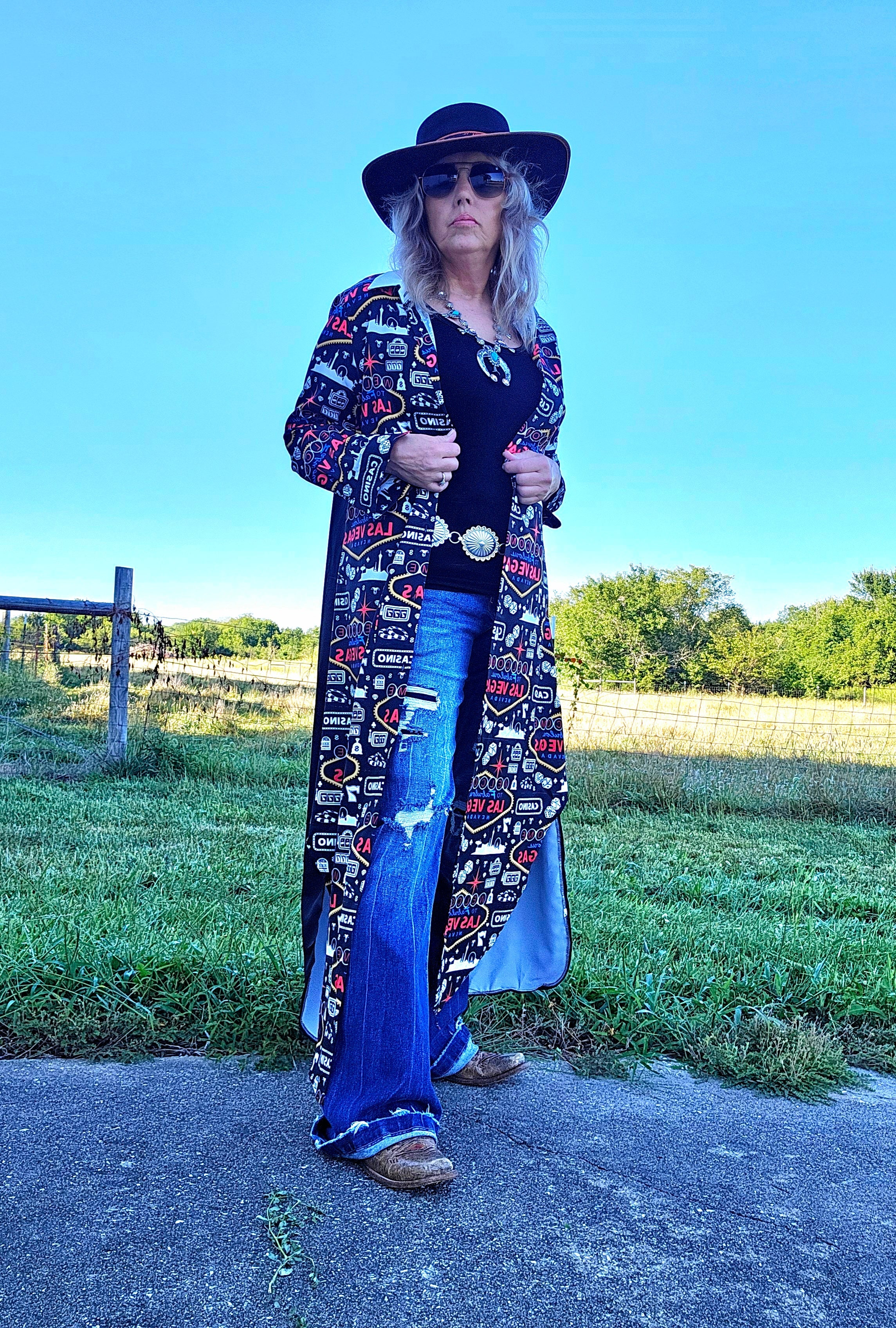 Baha Ranch Rodeo Vegas Women's Western Duster Dress