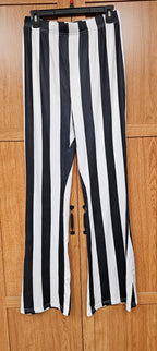 Baha Ranch Beetlejuice Striped Flare Pants