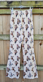 Baha Ranch Vintage Rodeo Cowgirl Flare Pants