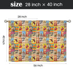 Vintage Rodeo Window Curtain 28"x40" (2-Piece) Made in America