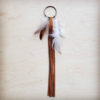 Boho Western Boot Bling Charm w/Leather Fringe