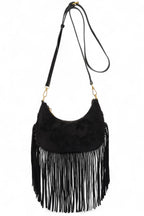 Boho Fringe Crossbody Bag – Faux Suede Festival Handbag
