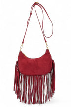 Boho Fringe Crossbody Bag – Faux Suede Festival Handbag