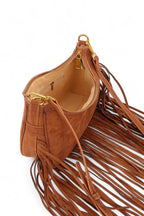 Boho Fringe Crossbody Bag – Faux Suede Festival Handbag