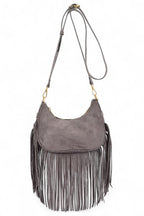Boho Fringe Crossbody Bag – Faux Suede Festival Handbag