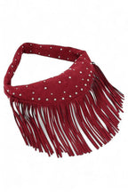 Boho Fringe Faux Suede Hobo Bag – Studded Fashion Handbag