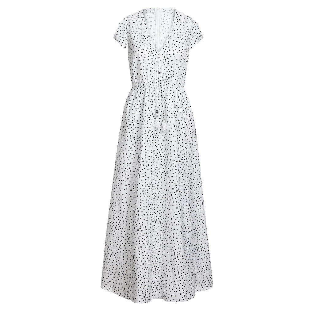 Sunset Dreams Polka Dot Boho Dress