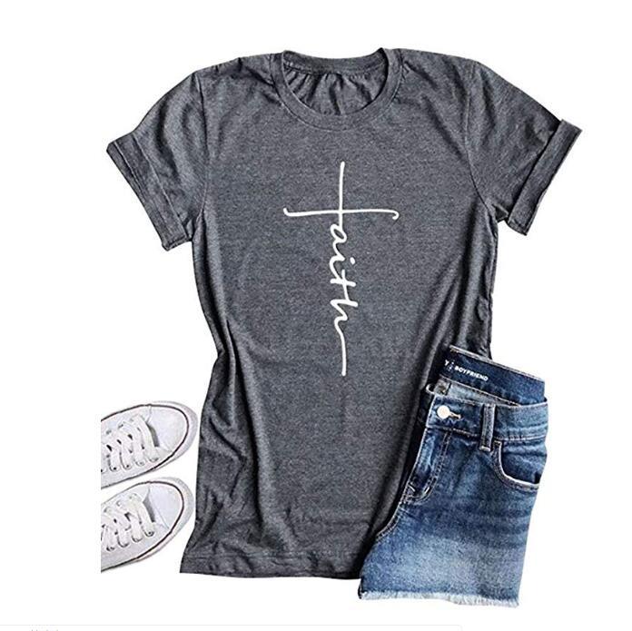 Faith Cross Country T-shirt - Religious and Stylish Shirt for Country Girls