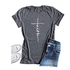 Faith Cross Country T-shirt - Religious and Stylish Shirt for Country Girls