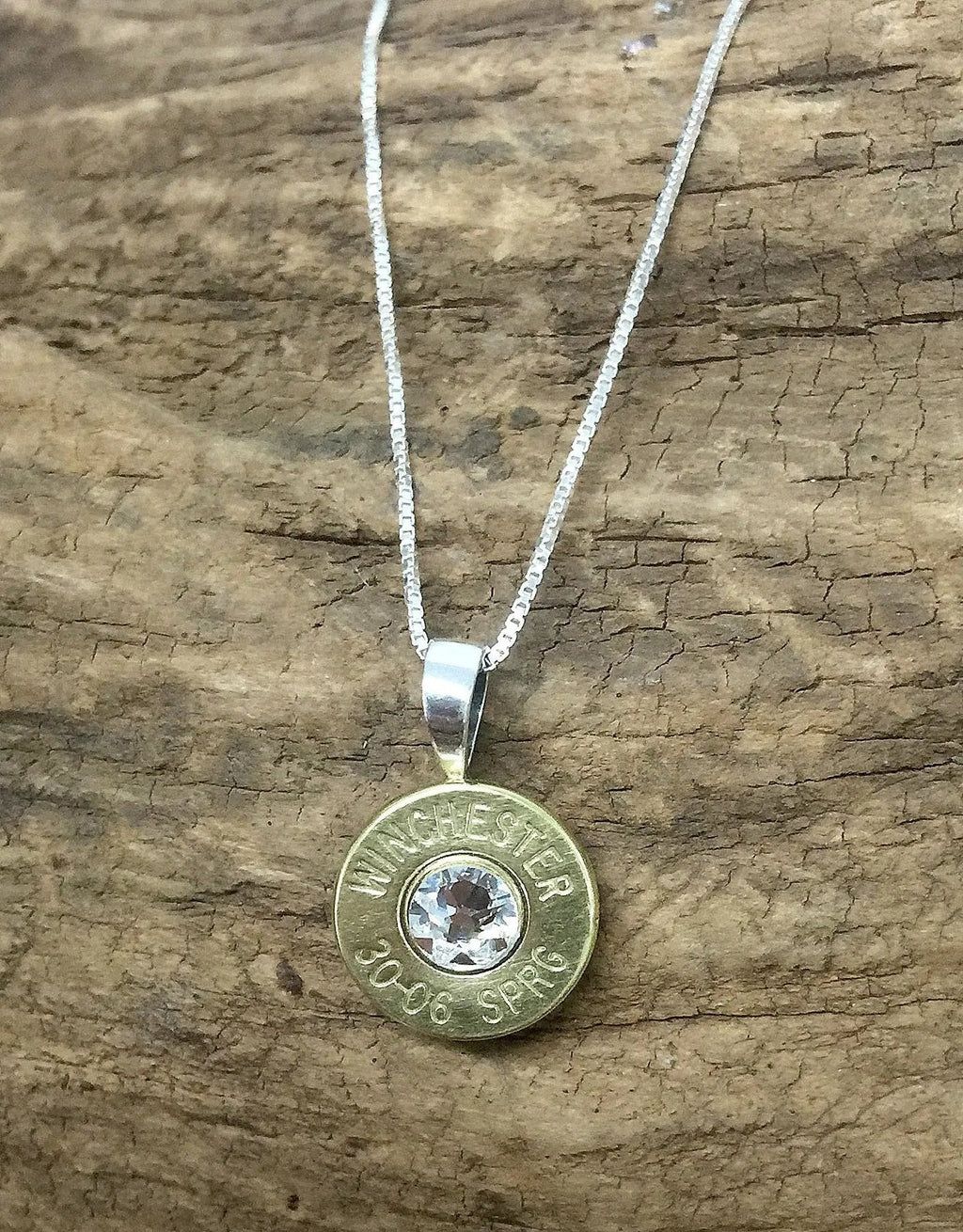 30-06 Sterling Silver Bullet Head Necklace