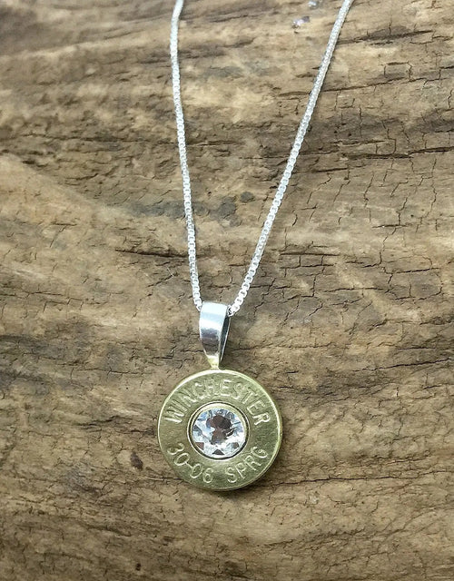 30-06 Sterling Silver Bullet Head Necklace