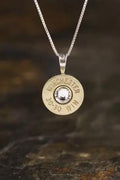 30-30 Sterling Silver Bullet Head Necklace