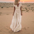 Sunset Dreams Polka Dot Boho Dress