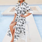 Baha Ranch Cowboy Print Western Duster Dress