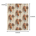 Saddle Print Window Curtain Drapes 52"x63" Made in America