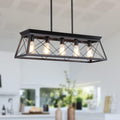 5-Light Farmhouse Pendant Linear Chandelier