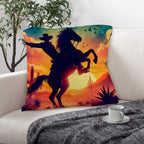 Sunset Cowboy Pillow Case Made in America