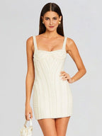 Luxe Beaded Hip Hugging Dress – Elegant Party Dress for Formal Occasions