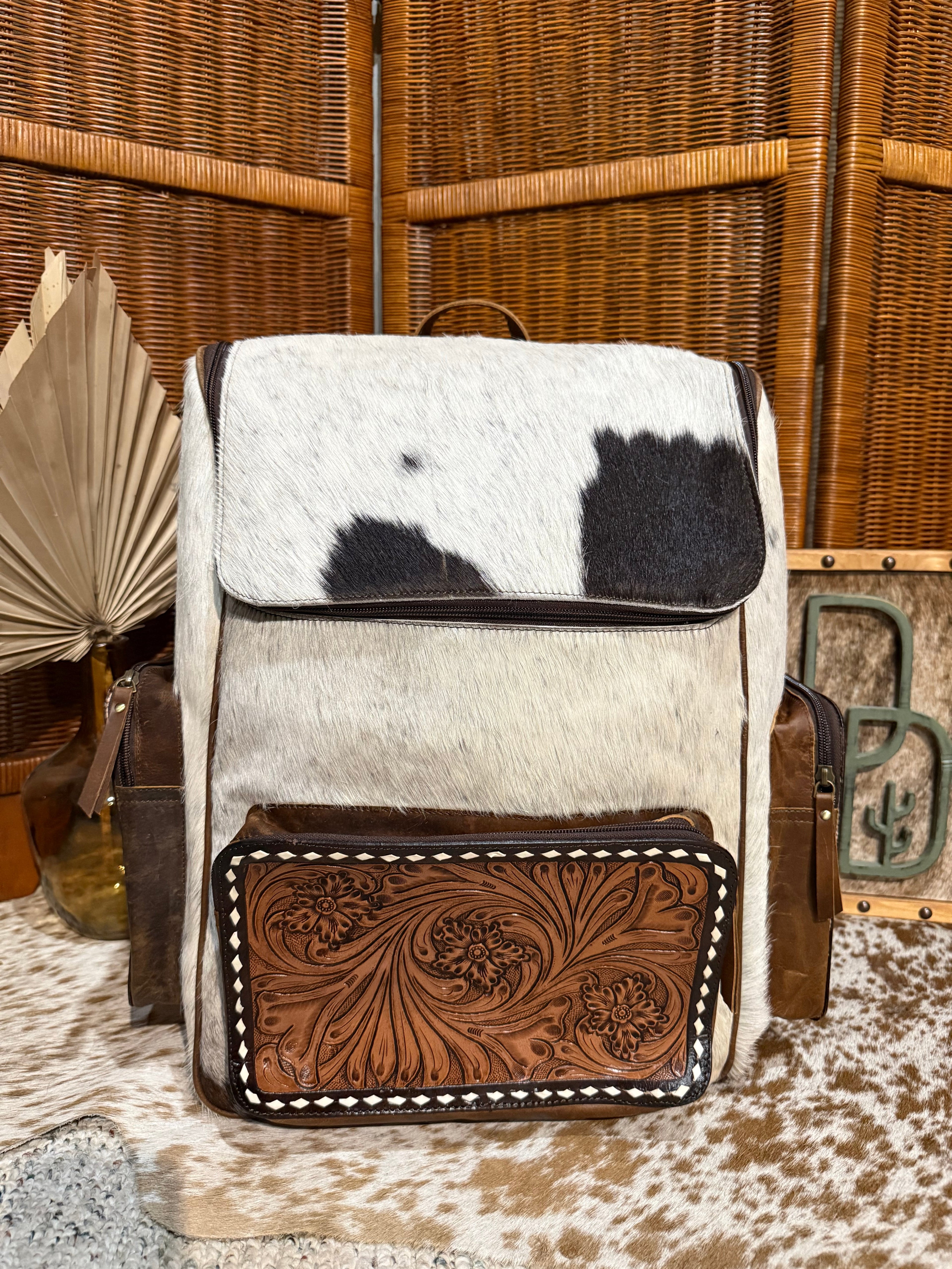 Evangeline Cowhide Backpack #91