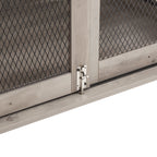 Farmhouse Dog Cage Crate Furniture with Sliding Barn Door