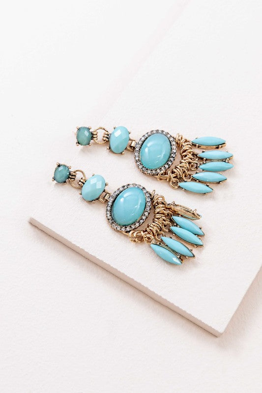 The Desert Sky Turquoise Drop Earrings