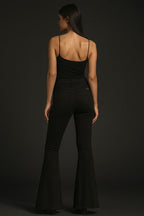 GJG Denim Wild West Studded Cowhide Bell Bottoms