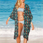 Baha Ranch Southwestern Aztec Duster Kimono Coverup