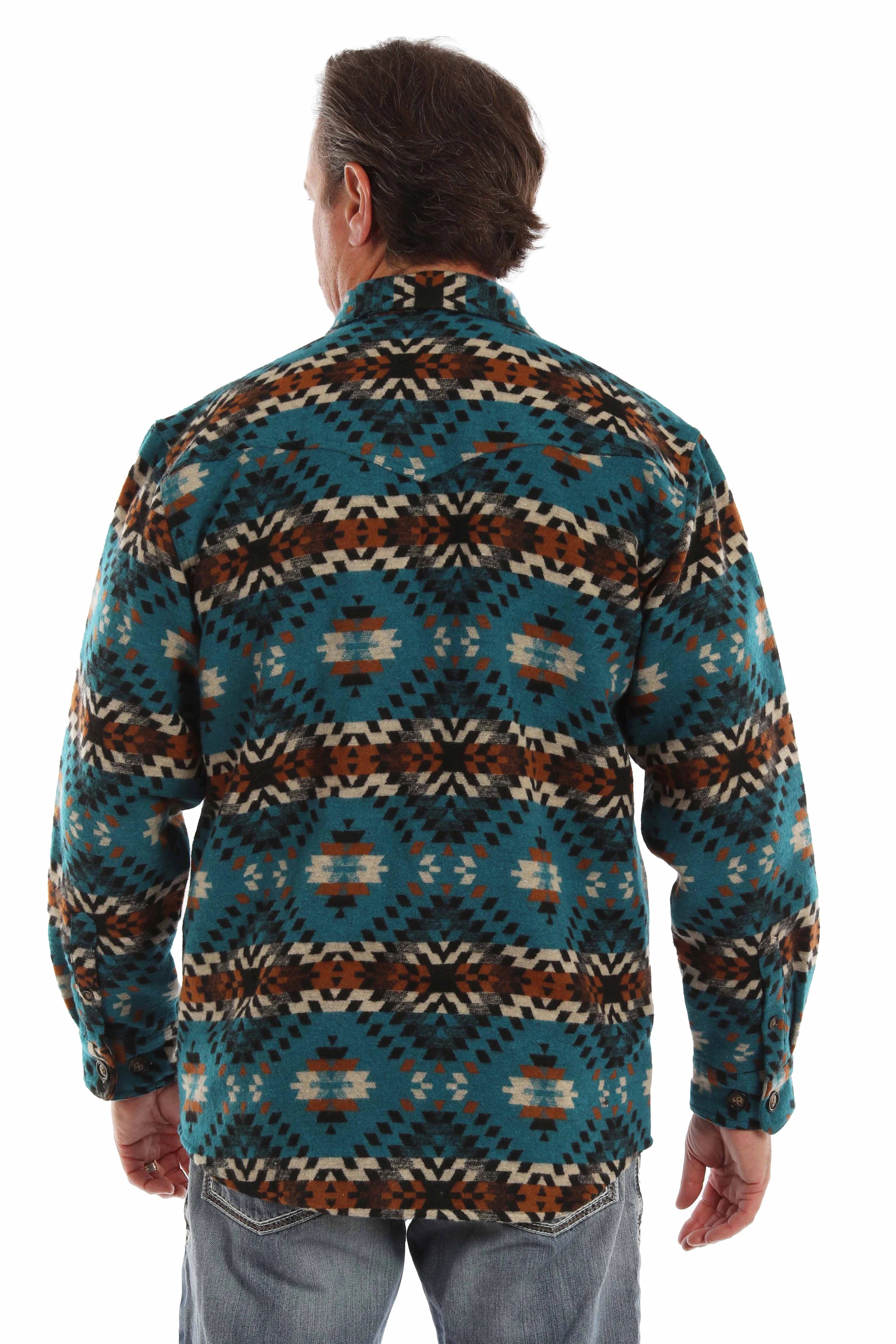 Scully Mesa Crest - Men's Western Flannel Shirt Jacket